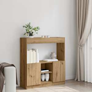 vidaXL Wysoka szafka, dąb artisian, 92x33x100 cm