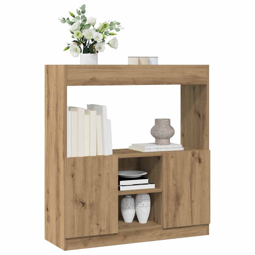 vidaXL Highboard Artisan-Eiche 92x33x100 cm Holzwerkstoff