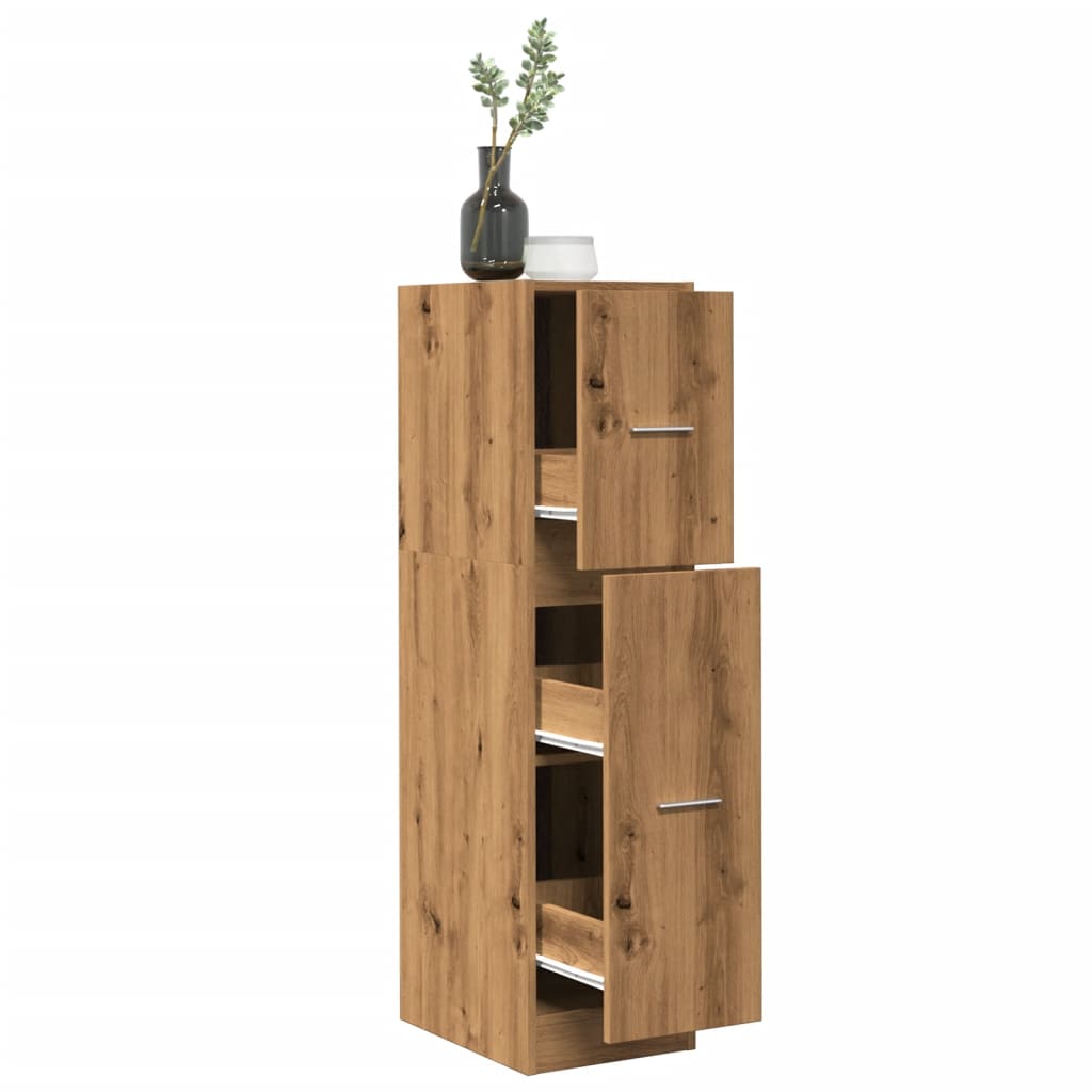 vidaXL Apothekerschrank Artisan-Eiche 30x41x118 cm Holzwerkstoff