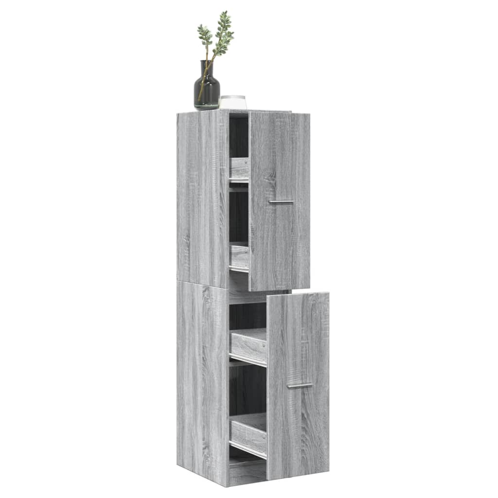 Apothekerschrank Grau Sonoma 30x41x144,5 cm Holzwerkstoff