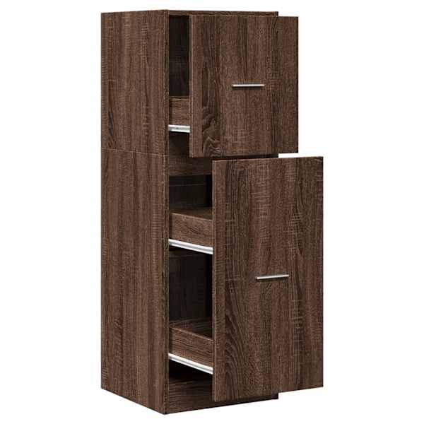 vidaXL sahtlitega kapp, pruun tamm, 40x41x118 cm, tehispuit