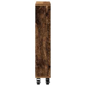 Úzký úložný vozík old wood 48 x 13 x 68 cm kompozitní dřevo - obrázek 5