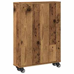 Úzký úložný vozík old wood 48 x 13 x 68 cm kompozitní dřevo - obrázek 6
