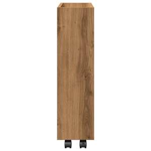 Úzký úložný vozík 3patrový dub artisan kompozitní dřevo - obrázek 5
