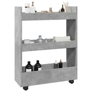 Voziček za shranjevanje 3-nadstropni betonsko siv les