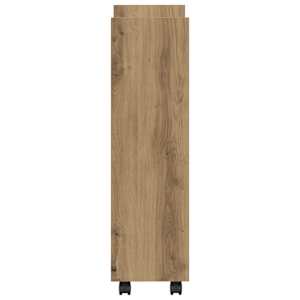 Úzký úložný vozík 3patrový dub artisan kompozitní dřevo - obrázek 5
