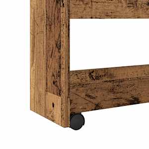 Úzký úložný vozík 4patrový old wood kompozitní dřevo - obrázek 7