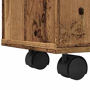 Úzká koupelnová skříňka na kolečkách old wood kompozitní dřevo - obrázek 8