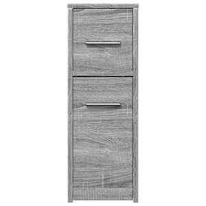 Úzká koupelnová skříňka na kolečkách šedá sonoma kompozit - obrázek 4