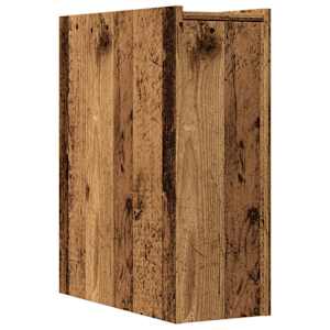 Úzká koupelnová skříňka na kolečkách old wood kompozitní dřevo - obrázek 6