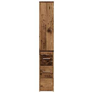 Úzká koupelnová skříňka na kolečkách old wood kompozitní dřevo - obrázek 5