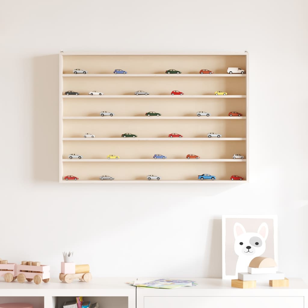 vidaXL fa gyűjtő vitrin 6 polccal 80x8,5x55cm 80x8,5x55 cm