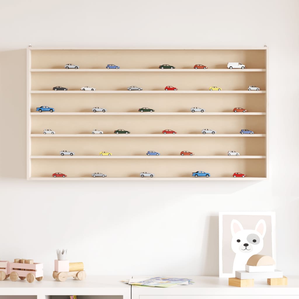 vidaXL Vitrina de colecție din lemn cu 6 rafturi 100x8,5x55 cm