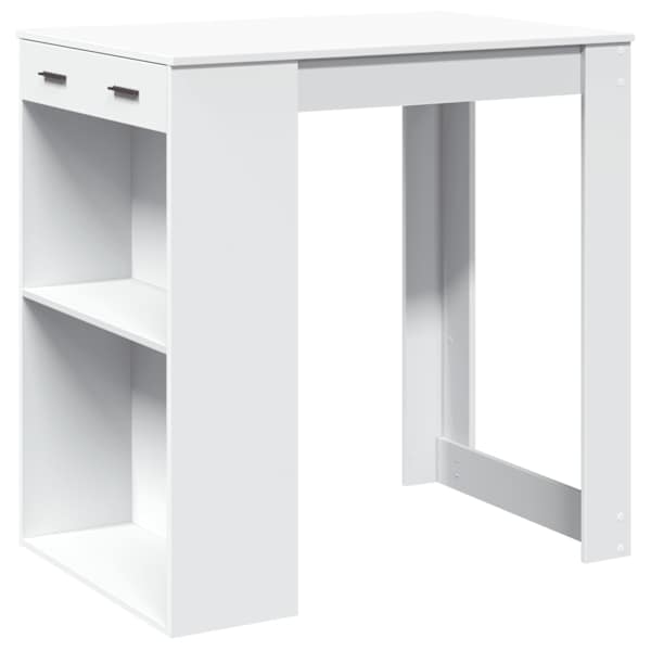 vidaXL baarilaud, valge, 102x70x103,5 cm tehispuit