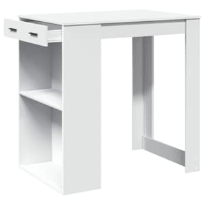 Barový stůl bílý 102 x 70 x 103,5 cm kompozitní dřevo - obrázek 4