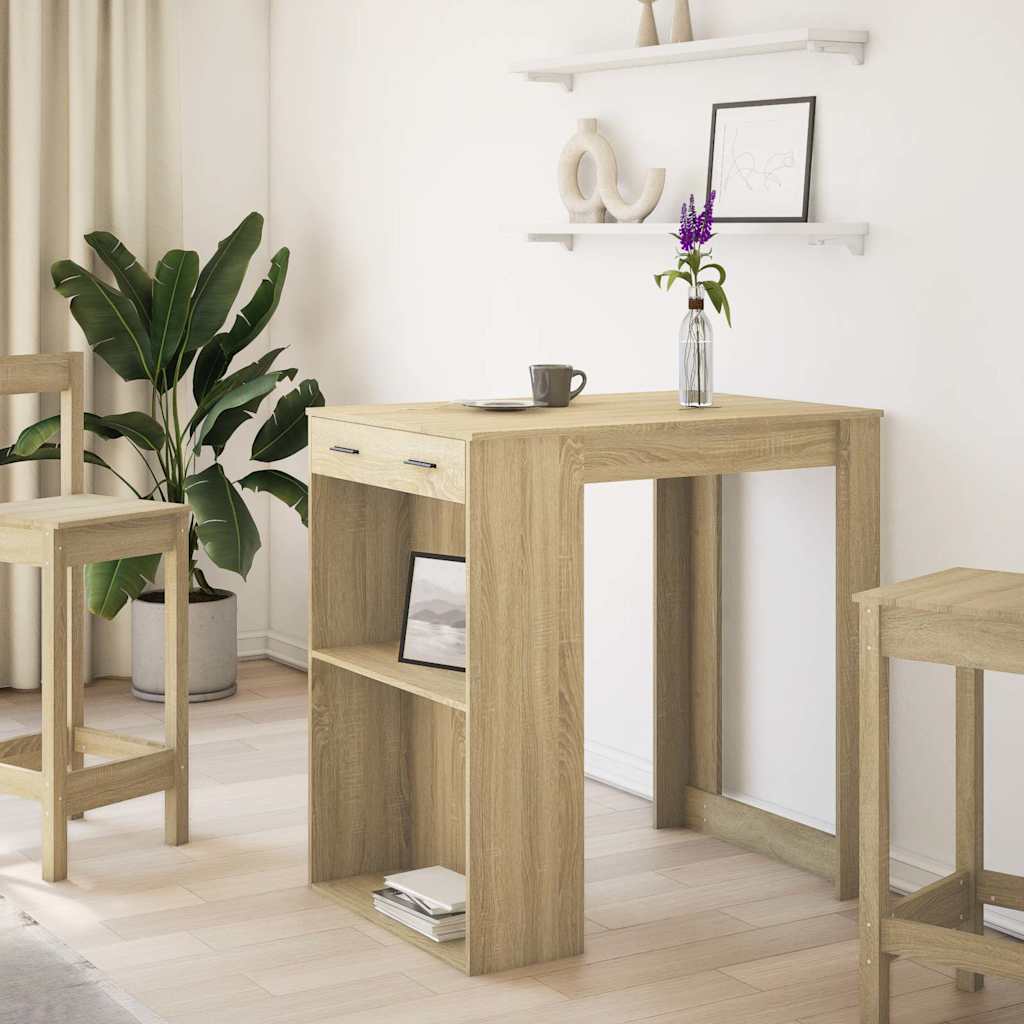 Thumbnail - vidaXL Bartisch Sonoma-Eiche 102x70x103,5 cm Holzwerkstoff