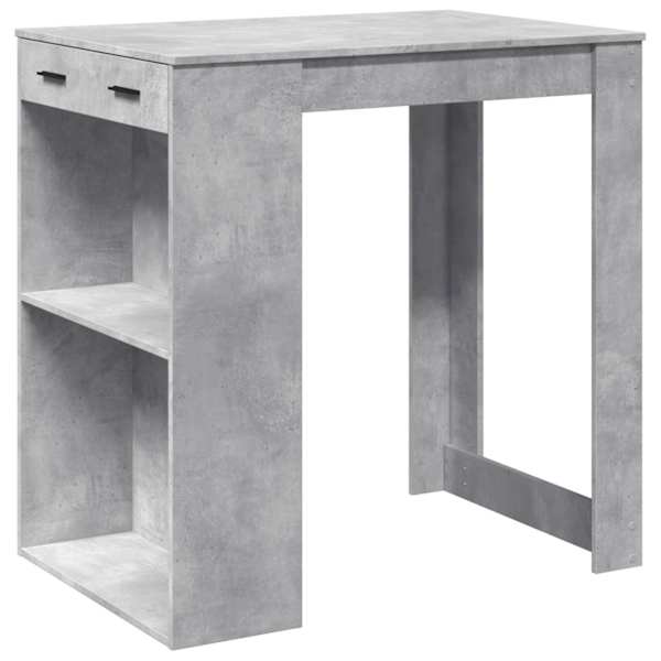 vidaXL baarilaud, betoonhall, 102x70x103,5 cm tehispuit