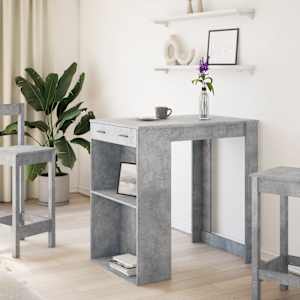 Barový stůl betonově šedý 102 x 70 x 103,5 cm kompozitní dřevo - obrázek 3