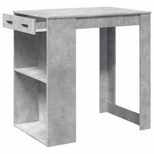 Barový stůl betonově šedý 102 x 70 x 103,5 cm kompozitní dřevo - obrázek 4