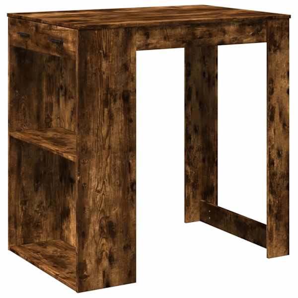 vidaXL baarilaud, suitsutatud tamm, 102x70x103,5 cm tehispuit