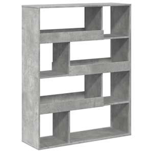 Knihovna betonově šedá 100 x 33 x 125,5 cm kompozitní dřevo - obrázek 6