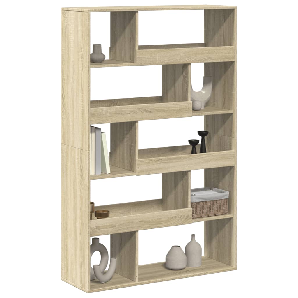 vidaXL Boekenkast 100x33x156,5 cm bewerkt hout sonoma eikenkleurig afbeelding