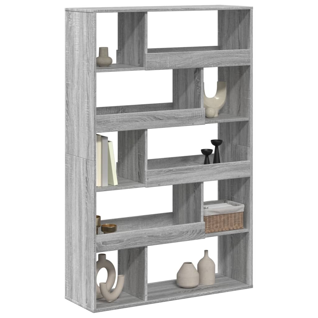 vidaXL Boekenkast 100x33x156,5 cm bewerkt hout grijs sonoma eikenkleur afbeelding