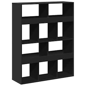 vidaXL raamatukapp, must, 100x33x125,5 cm, tehispuit