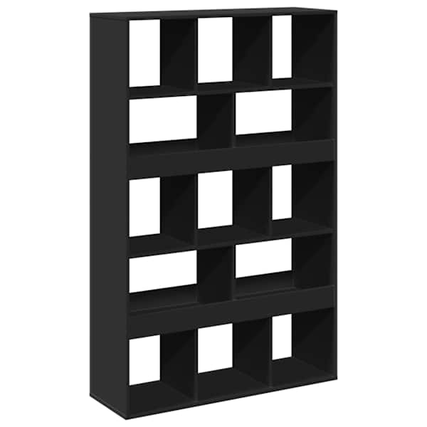 vidaXL raamatualus, must, 100x33x156,5 cm, tehispuit