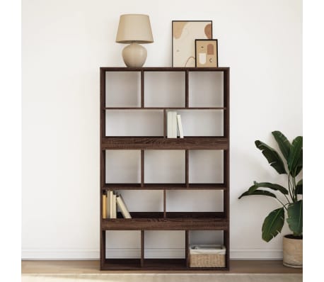 vidaXL Bookcase Brown Oak 100x33x156.5 cm Engineered Wood