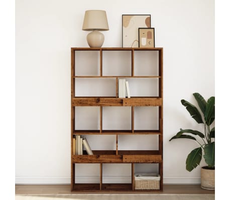 vidaXL Bookcase Old Wood 100x33x156.5 cm Engineered Wood