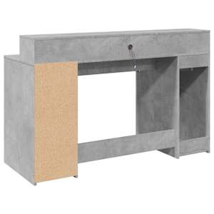 Psací stůl s LED betonově šedý 140x55x91 cm kompozitní dřevo - obrázek 8