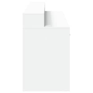 Psací stůl s LED světly bílý 160 x 55 x 91 cm kompozitní dřevo - obrázek 7