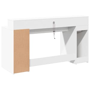 Psací stůl s LED světly bílý 160 x 55 x 91 cm kompozitní dřevo - obrázek 8