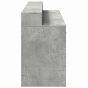 Psací stůl s LED betonově šedý 160x55x91 cm kompozitní dřevo - obrázek 7