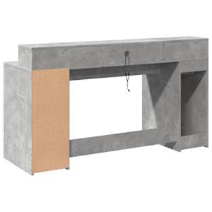 Psací stůl s LED betonově šedý 160x55x91 cm kompozitní dřevo - obrázek 8