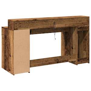 Psací stůl s LED světly old wood 160x55x91 cm kompozitní dřevo - obrázek 8