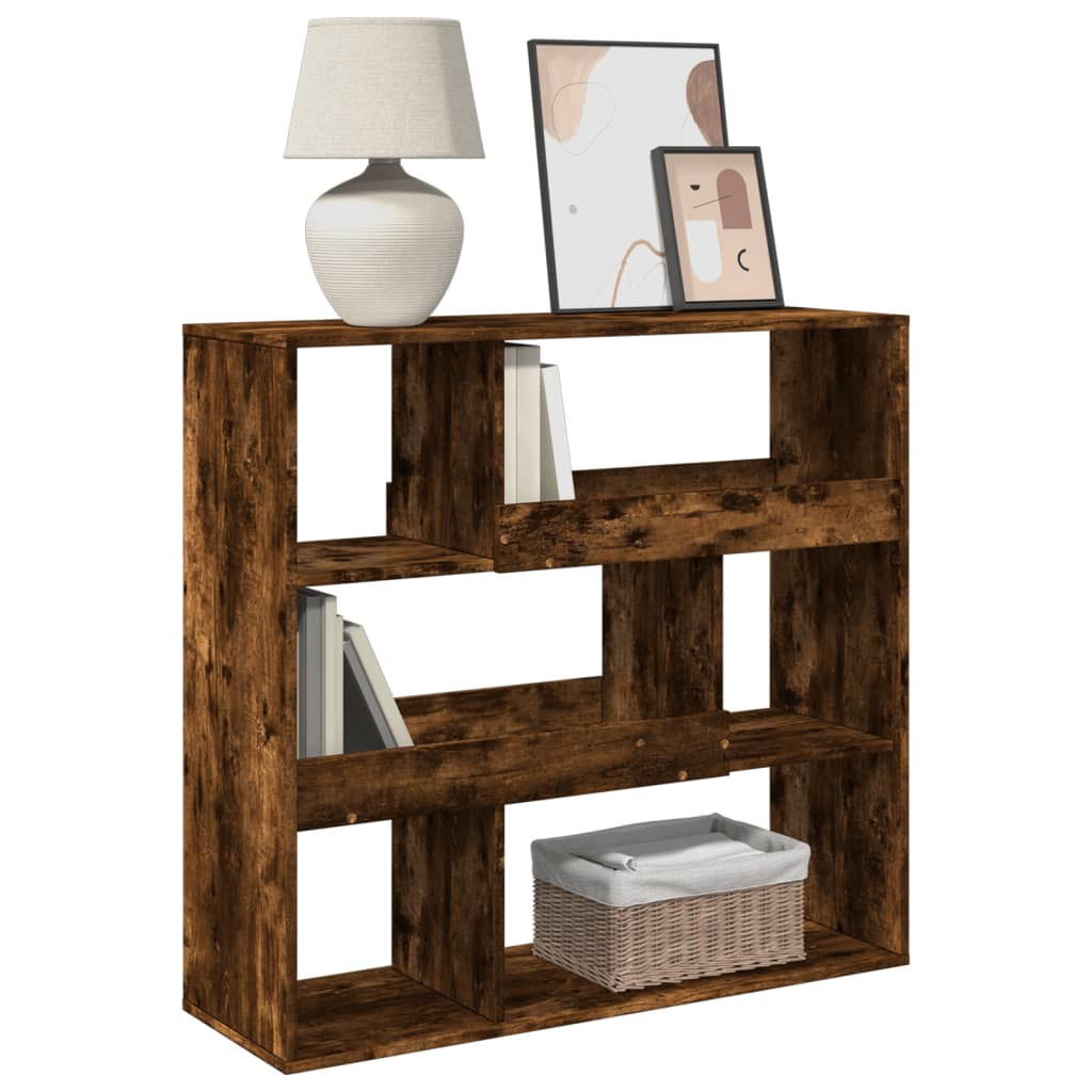vidaXL Kamerscherm 100x33x94,5 cm bewerkt hout gerookt eikenkleurig afbeelding