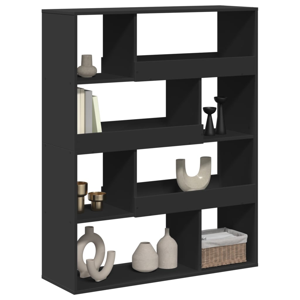 vidaXL Separator de cameră, negru, 100x33x125,5 cm, lemn prelucrat