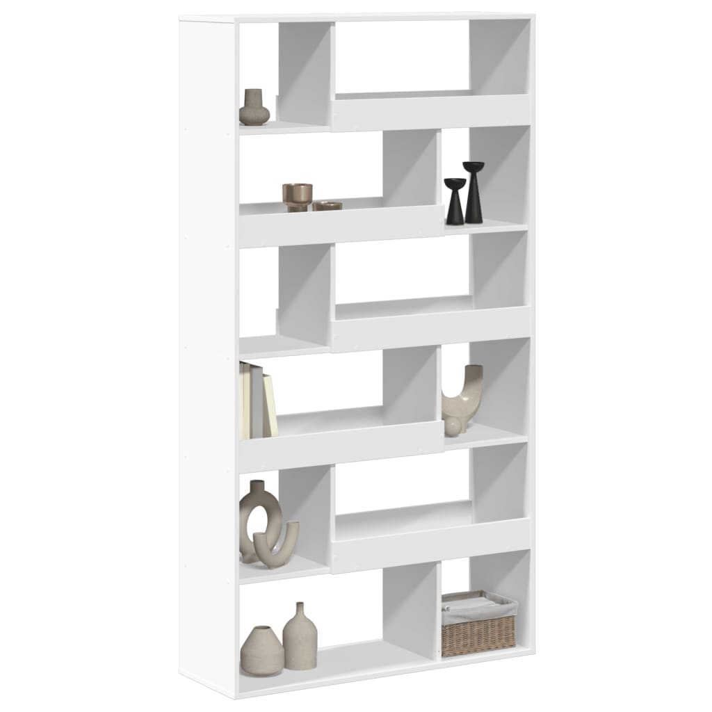 vidaXL Kamerscherm 100x33x187,5 cm bewerkt hout wit afbeelding