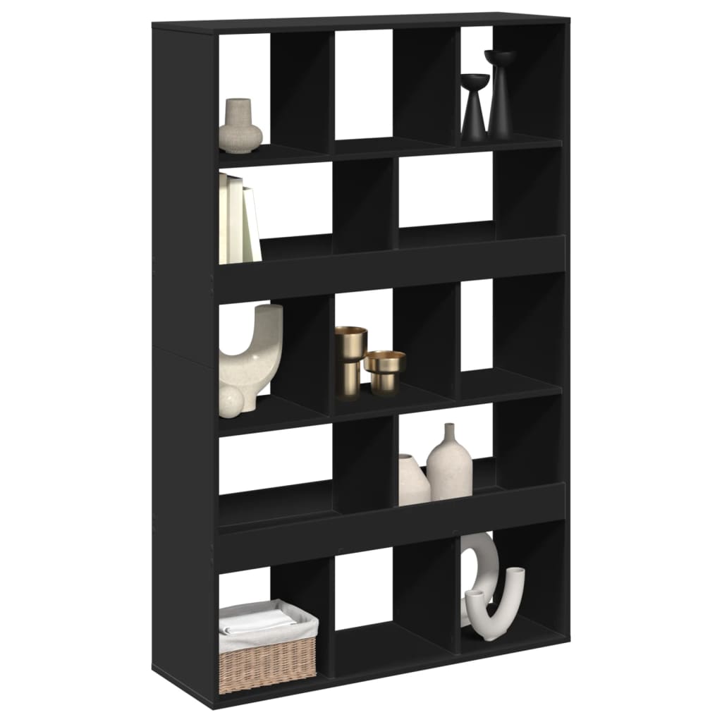 vidaXL fekete szerelt fa térelválasztó 100 x 33 x 156,5 cm
