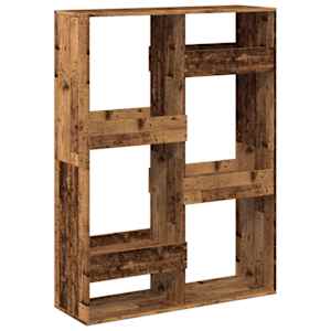 Dělicí stěna old wood 100 x 33 x 135 cm kompozitní dřevo - obrázek 2