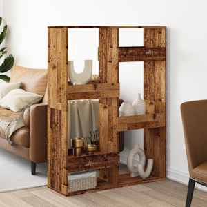 Dělicí stěna old wood 100 x 33 x 135 cm kompozitní dřevo - obrázek 3