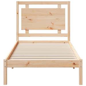 Prodloužený rám postele bez matrace 100 x 210 cm masivní dřevo - obrázek 4
