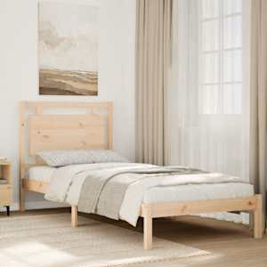 Prodloužený rám postele bez matrace 100 x 210 cm masivní dřevo - obrázek 1