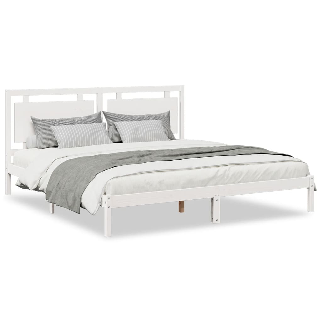 vidaXL Prodloužený rám postele bez matrace bílý 180 x 210 cm masiv