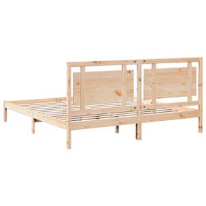 Prodloužený rám postele bez matrace 200 x 210 cm masivní dřevo - obrázek 6
