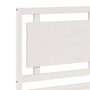 Prodloužený rám postele bez matrace bílý 200 x 210 cm masiv - obrázek 7