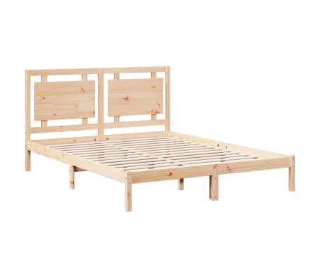 vidaXL Cadre de lit extra long sans matelas 140x220 cm bois massif