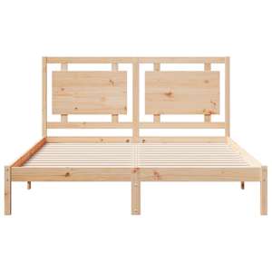 Prodloužený rám postele bez matrace 140 x 220 cm masivní dřevo - obrázek 4